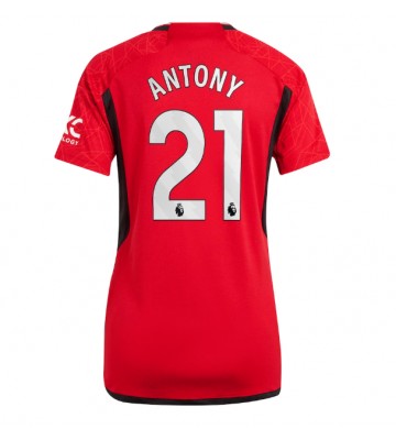 Manchester United Antony #21 Hemmatröja Kvinnor 2023-24 Kortärmad